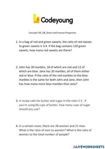 Concept CW-G8-Direct and Inverse Proportion