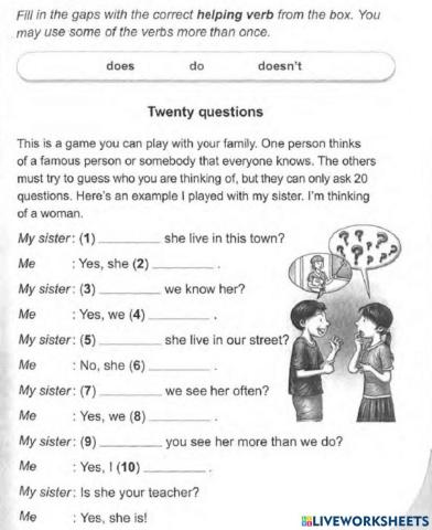 Helping  Verbs:  do,  does,  did