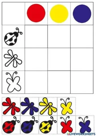 Culori si insecte (potrivire culorile principale)