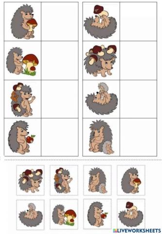 ARICIUL - Găsește perechea (toamna)