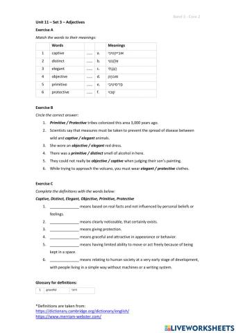 Band 3 (Core 2) - Unit 11 - Set 3