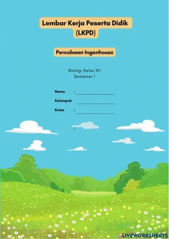 LKPD Percobaan Ingenhousz Kelas XII