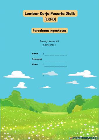 LKPD Percobaan Ingenhousz Kelas XII