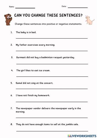 Positive and Negative Statement