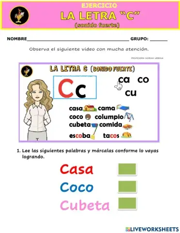 Letra C (sonido fuerte)