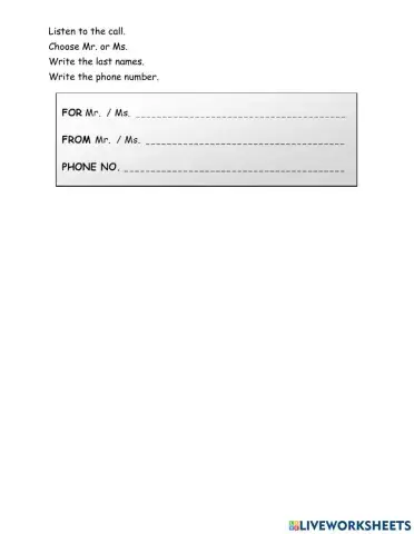 Taking a Message at Work