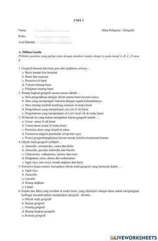 Ruang Lingkup Geografi 1