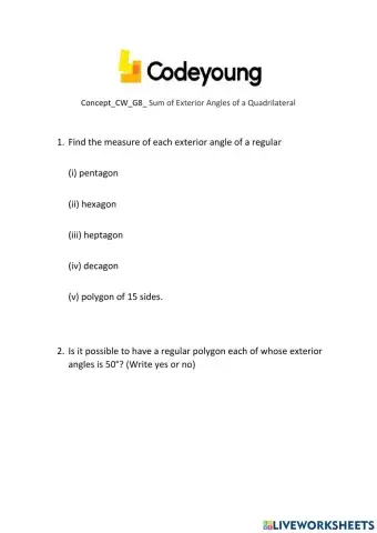 Concept-CW-G8- Sum of Exterior Angles of a Quadrilateral