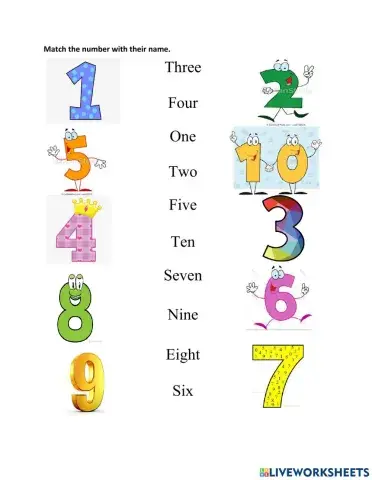 Match the number with your name.