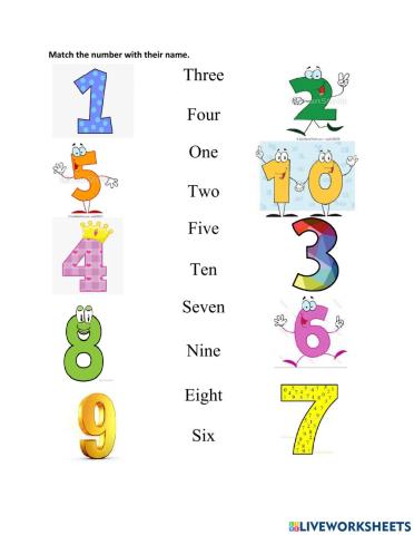Match the number with your name.