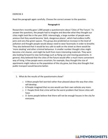 IE1, Unit 3, Reading, Exercise 4