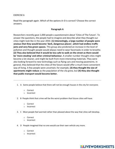 IE1, Unit 3, Reading, Exercise 6