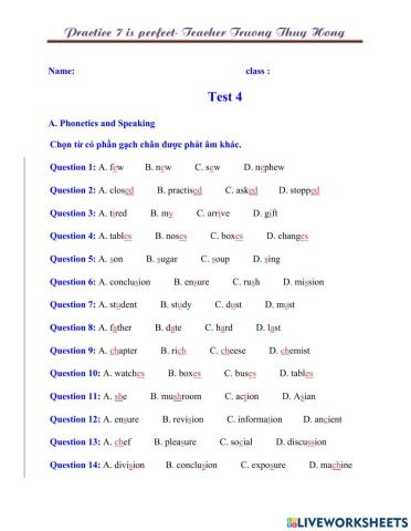 Test 4 English 7
