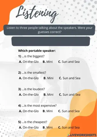 Listening. comparison. GG3