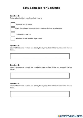 Higher Early Music Part 1