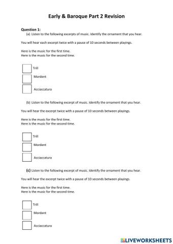 Higher Early & Baroque 2