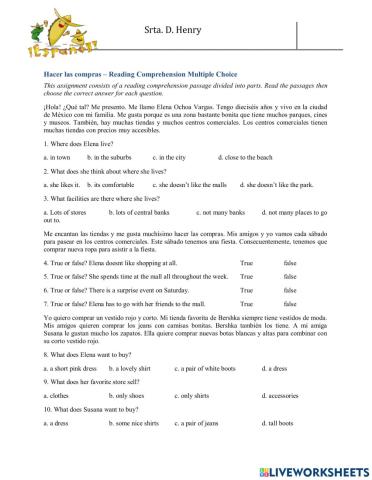 Haciendo las compras