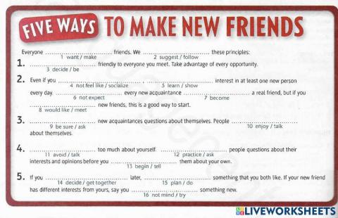 Gerund and infinitive