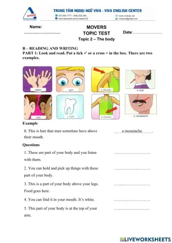 Idict 2 - Unit 2 - Reading and writing test