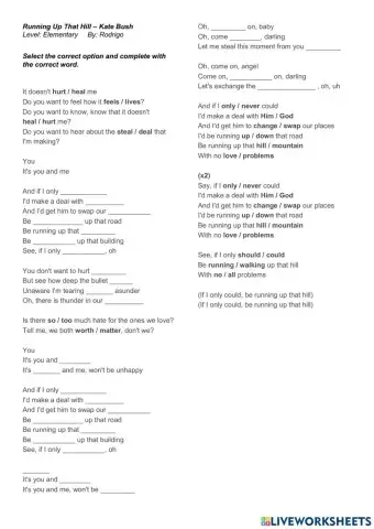 Running Up That Hill - Kate Bush