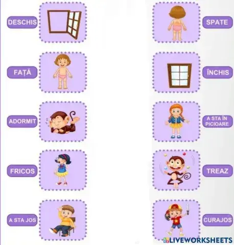 Cuvinte Opuse (antonime)