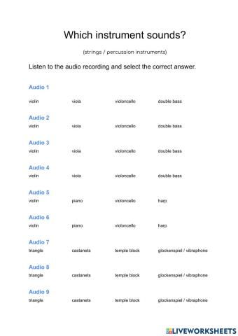 Which instruments sounds STRING-PERCUSSION