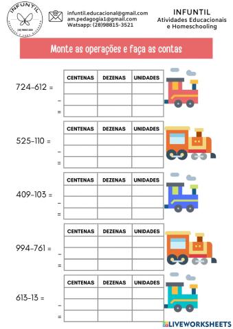 Organize e faça as contas
