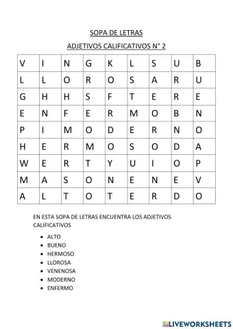 Adjetivos calificativos 2