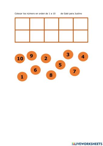 Numeración hasta el 10-ordinalidad