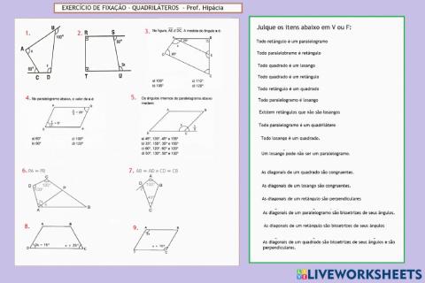 Quadriláteros e seus ângulos