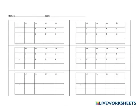 Length Subtraction Extra