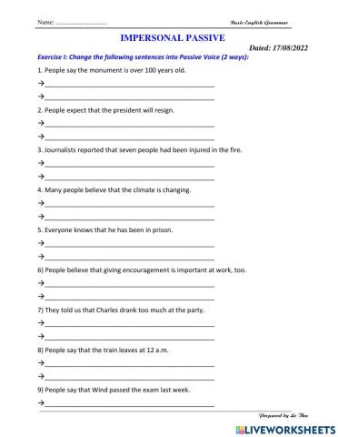 Impersonal Passive (P1)