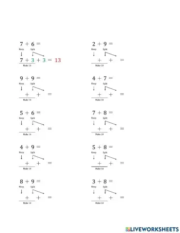 Penjumlahan Make Ten - A