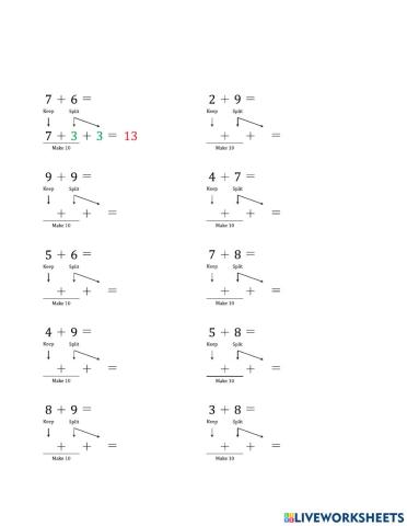 Penjumlahan Make Ten - A