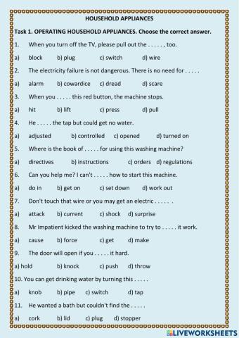 Household appliences