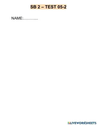 SB 2 - Test 5-2