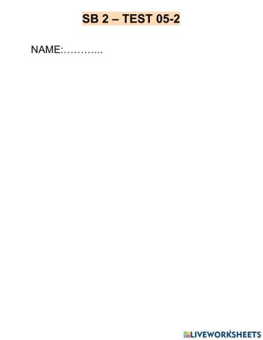 SB 2 - Test 5-2