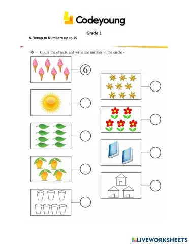 A Recap to Numbers up to 20-Concept CW