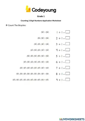 Counting 2-Digit Numbers-Application Worksheet