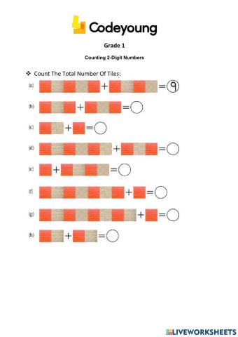 Counting 2-Digit Numbers-Concept H.W