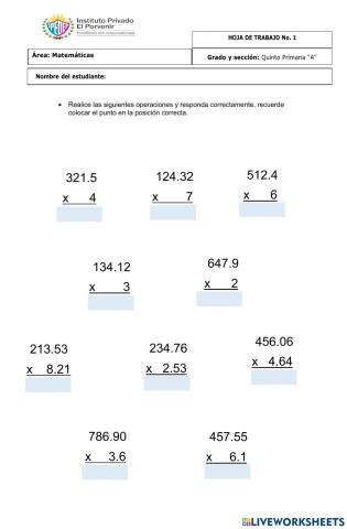 Multiplicaciones