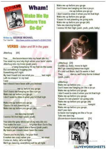 Wake me up before you go-go