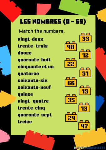 Numbers 0-69