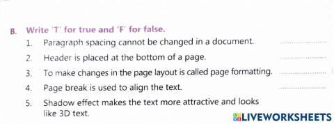 Advanced features of Word 2010 true false