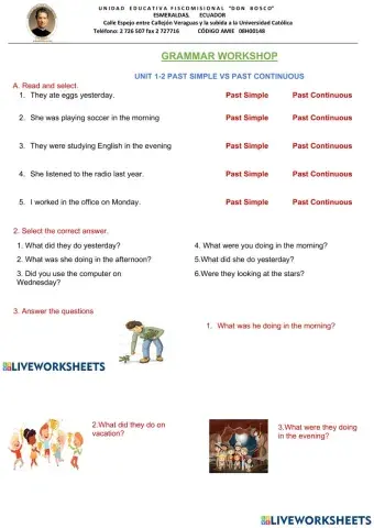 Past continuous vs past simple