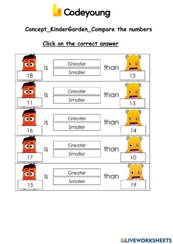 Comparing of numbers