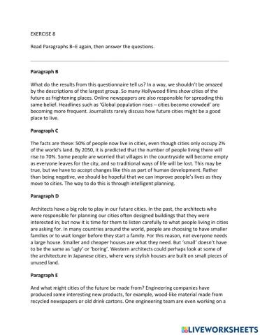 IE1, Unit 3, Reading, Exercise 8