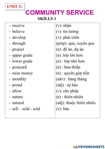 English 7- unit 3- skills 1