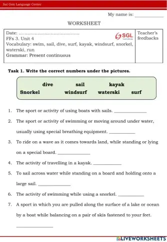 Unit 4 We're having fun at the beach