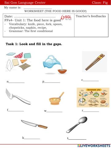 F4. Unit 1 The food here is great!